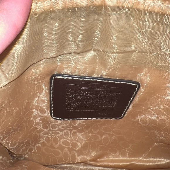 Vintage Coach Brown/Beige Monogram Crossbody Bag - Picture 5 of 13